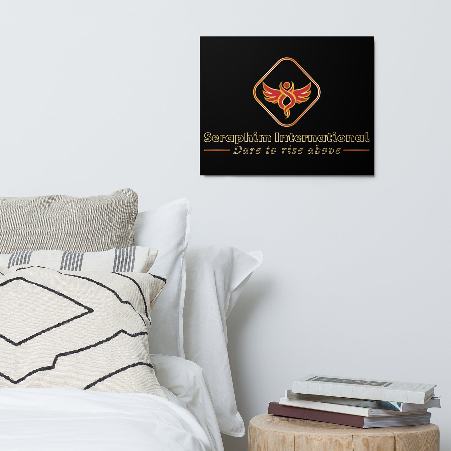 Ebony and Gold Seraphim International Metal Print