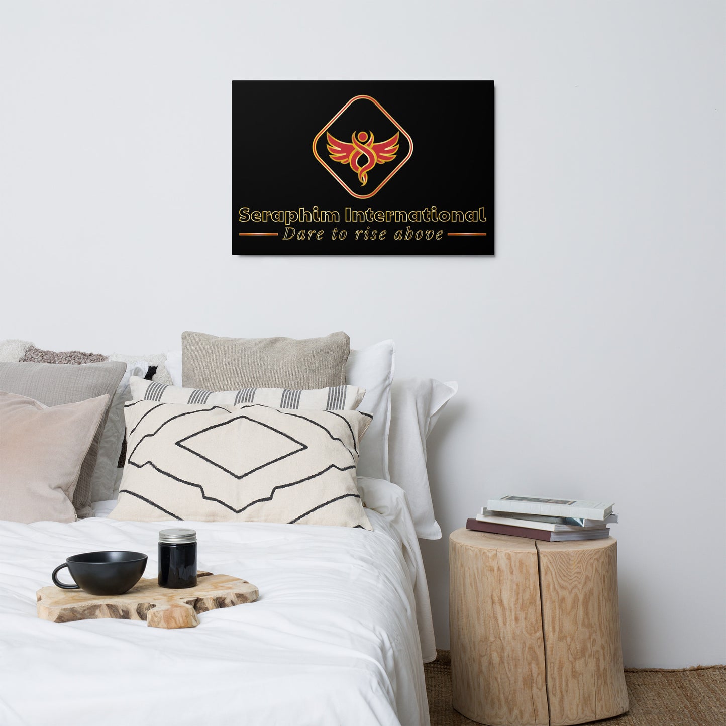 Ebony and Gold Seraphim International Metal Print
